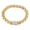 10K GOLD CHINO LINK CHAIN BRACELET WITH DIAMOND CLASP