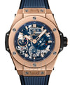 HUBLOT BIG BANG MECA-10 KING GOLD BLUE 45MM 414.OI.5123.RX WITH RUBBER BAND