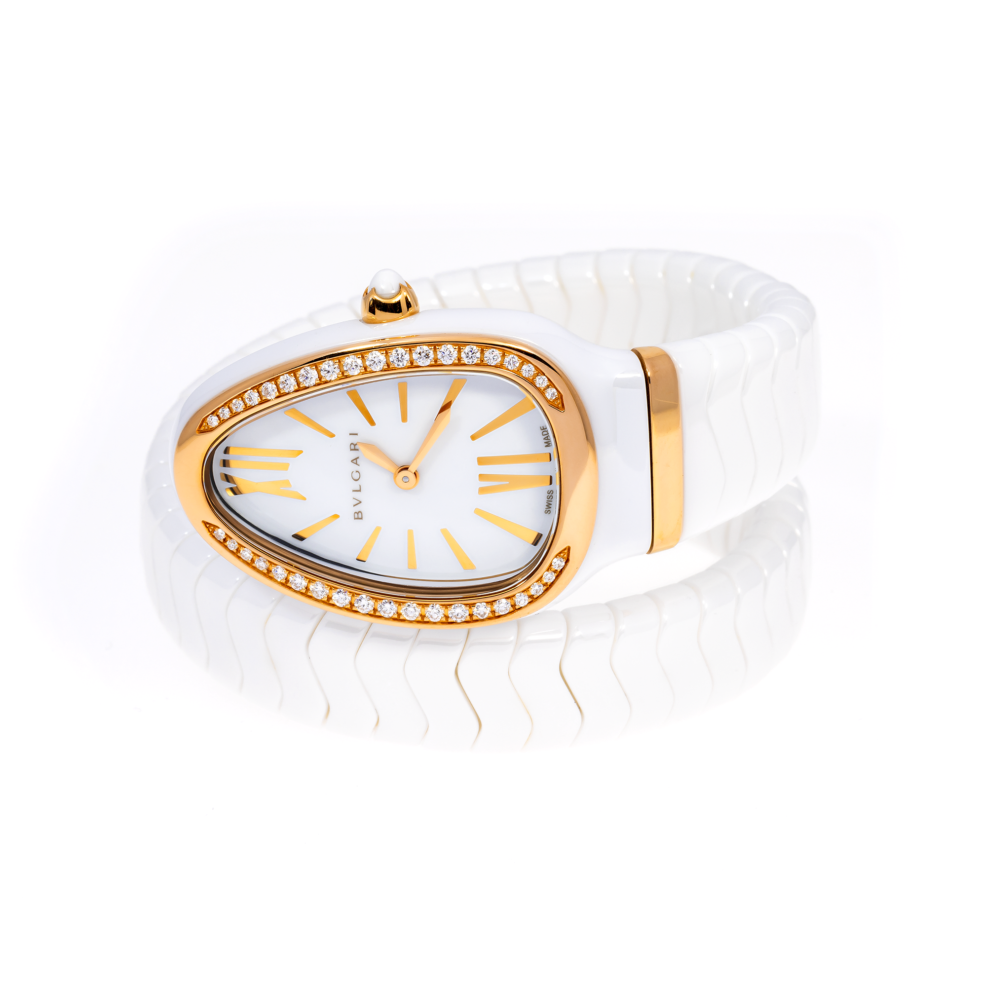 BULGARI SERPENTI SPIGA 102613 WHITE CERAMIC WHITE DIAL LADIES BULGARI SERPENTI SPIGA 102613 WHITE CERAMIC WHITE DIAL LADIES