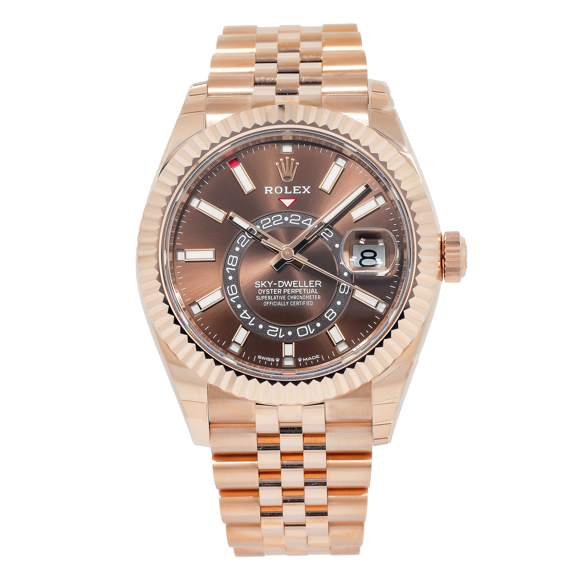 Rolex Sky-Dweller 42MM 336935 Chocolate Dial Fluted Bezel 18K Rose Rolex Sky-Dweller 42MM 336935 Chocolate Dial Fluted Bezel 18K Rose