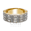 14K GOLD ROUND CUT DIAMOND CLUSTER MENS STATEMENT BAND RING 2.30 CT