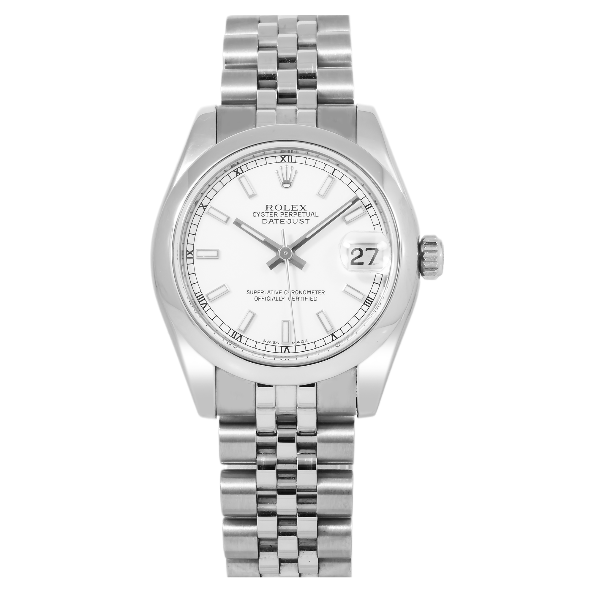 Rolex Datejust 31MM 178240 White Dial Smooth Bezel Stainless Steel Rolex Datejust 31MM 178240 White Dial Smooth Bezel Stainless Steel