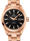 OMEGA SEAMASTER AQUA TERRA 150M CO-AXIAL CHRONOMETER 34MM RED GOLD BLACK DIAL 231.50.34.20.01.002 WITH RED GOLD BRACELET