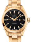 OMEGA SEAMASTER AQUA TERRA 150M CO-AXIAL CHRONOMETER 34MM YELLOW GOLD BLACK DIAL 231.50.34.20.01.001 WITH YELLOW GOLD BRACELET
