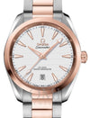 OMEGA SEAMASTER AQUA TERRA 150M CO-AXIAL MASTER CHRONOMETER 38MM STAINLESS STEEL ROSE GOLD SILVER DIAL 220.20.38.20.02.001 WITH STEEL AND ROSE GOLD BRACELET
