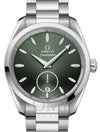 OMEGA SEAMASTER AQUA TERRA 150M CO-AXIAL MASTER CHRONOMETER SMALL SECONDS 38MM STAINLESS STEEL GREEN DIAL 220.10.38.20.10.001 STEEL BRACELET