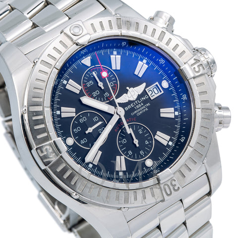 Breitling Super Avenger A13370 48MM Blue Dial With Stainless Steel Bracelet