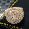 14K YELLOW GOLD MEN'S RING WITH 4.50 CT BAGUETTE DIAMONDS