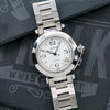 Cartier Pasha C W31015M7 35MM White Dial With Stainless Steel Bracelet