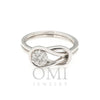 14K WHITE GOLD FANCY LADIES RING WITH 0.5 CT DIAMONDS