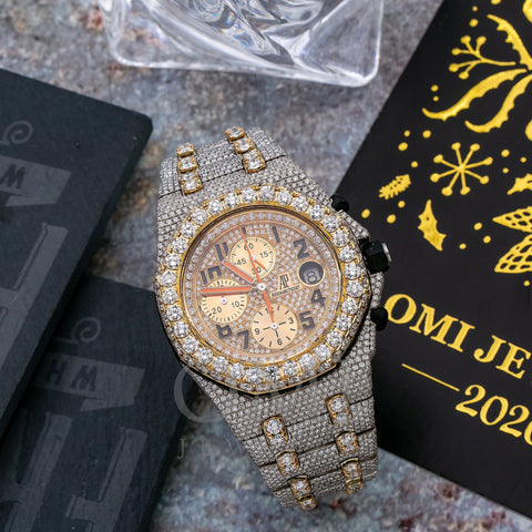 Audemars Piguet Royal Oak Offshore Chronograph 26170ST 42MM Yellow Gold Diamond Dial With 31.25 CT Diamonds