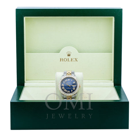 Rolex Datejust 1601 36MM Blue Diamond Dial With 8.25 CT Diamonds