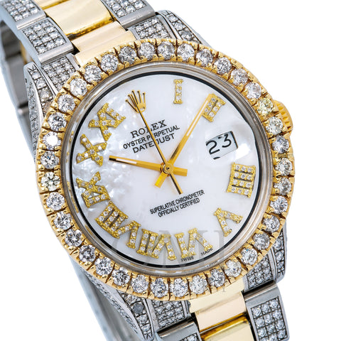 Rolex Datejust 36MM White Diamond Dial With Two Tone Diamond Bracelet