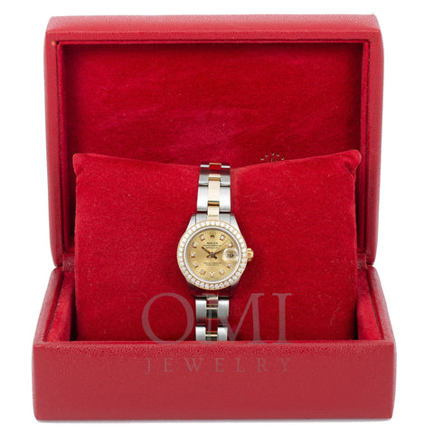 Rolex Lady-Datejust Diamond Watch, 6917 26mm, Champagne Diamond Dial With 0.90 CT Diamonds