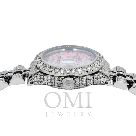 Rolex Oyster Perpetual Lady-Datejust 6517 26MM Pink Diamond Dial With 6.75 CT Diamonds
