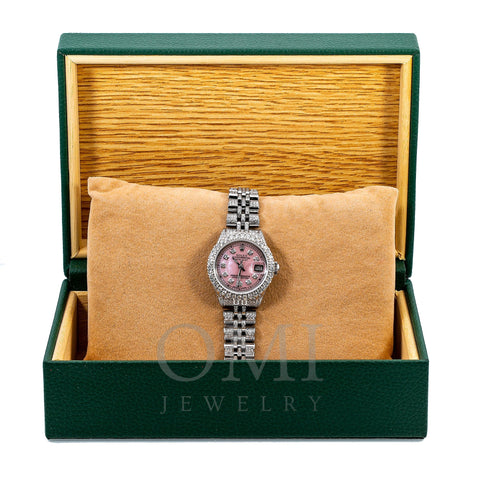 Rolex Oyster Perpetual Lady-Datejust 6517 26MM Pink Diamond Dial With 6.75 CT Diamonds