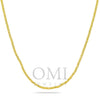 10K Yellow Gold 3mm Moon Bead Chain Available In Sizes 18"-26"