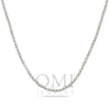 10K White Gold 4mm Laser Moon Chain - Available In Sizes 18"-26"