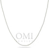 10k White Gold 2mm Moon Bead Chain Available In Sizes 18"-26"