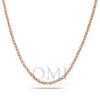 10k Rose Gold 3.5mm Laser Moon Chain Available In Sizes 18"-28"
