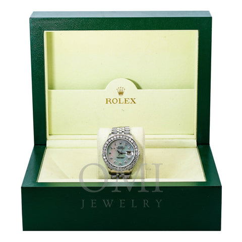 Rolex Datejust 1601 36MM White Mother of Pearl Diamond Dial With Stainless Steel Jubilee Bracelet