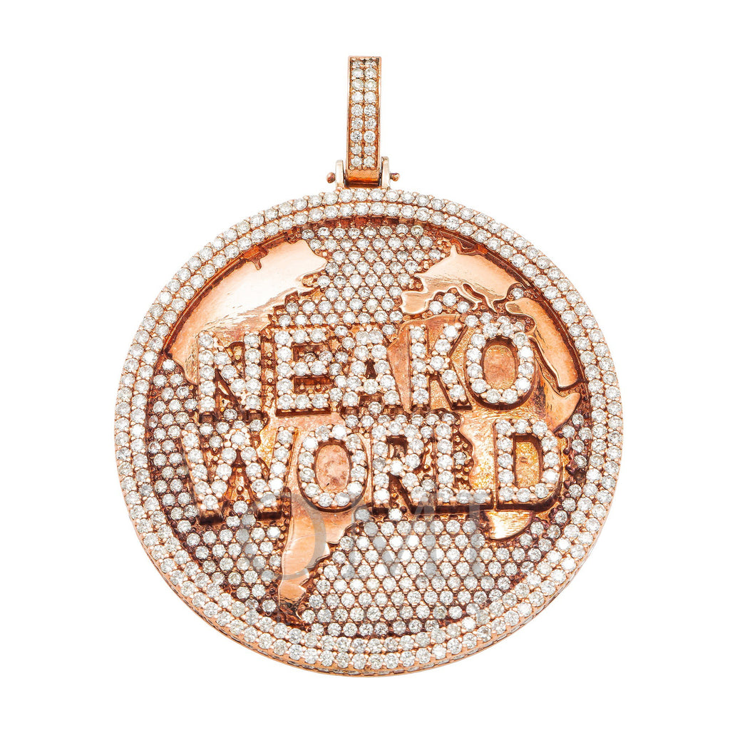 14K ROSE GOLD CUSTOM NEAKO WORLD WITH 16 CT DIAMONDS