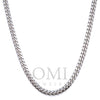 10k White Gold 6mm Solid Cuban Link Chain Available In Sizes 18"-26"
