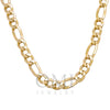 10K Yellow Gold 8.51mm Hollow Figaro Chain Available In Sizes 18"-26"