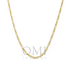 10K Yellow Gold 2mm Hollow Figaro Chain Available In Sizes 18"-26"