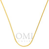 10K Yellow Gold 2mm Hollow Box Franco Chain Available In Sizes 18"-26"