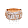 14K GOLD ROUND AND BAGUETTE DIAMOND HALF-BAND RING 2.12 CT