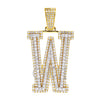 10K YELLOW GOLD LETTER W PENDANT WITH 4.85 CT DIAMONDS