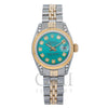 Rolex Lady-Datejust 6917 26MM Turquoise Diamond Dial With Two Tone Jubilee Bracelet