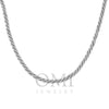 10k White Gold 4.54mm Moon Laser Chain Available In Sizes 18"-26"