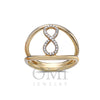 Ladies 18k Yellow Gold Diamond 0.11 CT Right Hand Ring