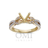 Ladies 18k Yellow Gold With 0.47 CT Semi Mount Engagement Ring