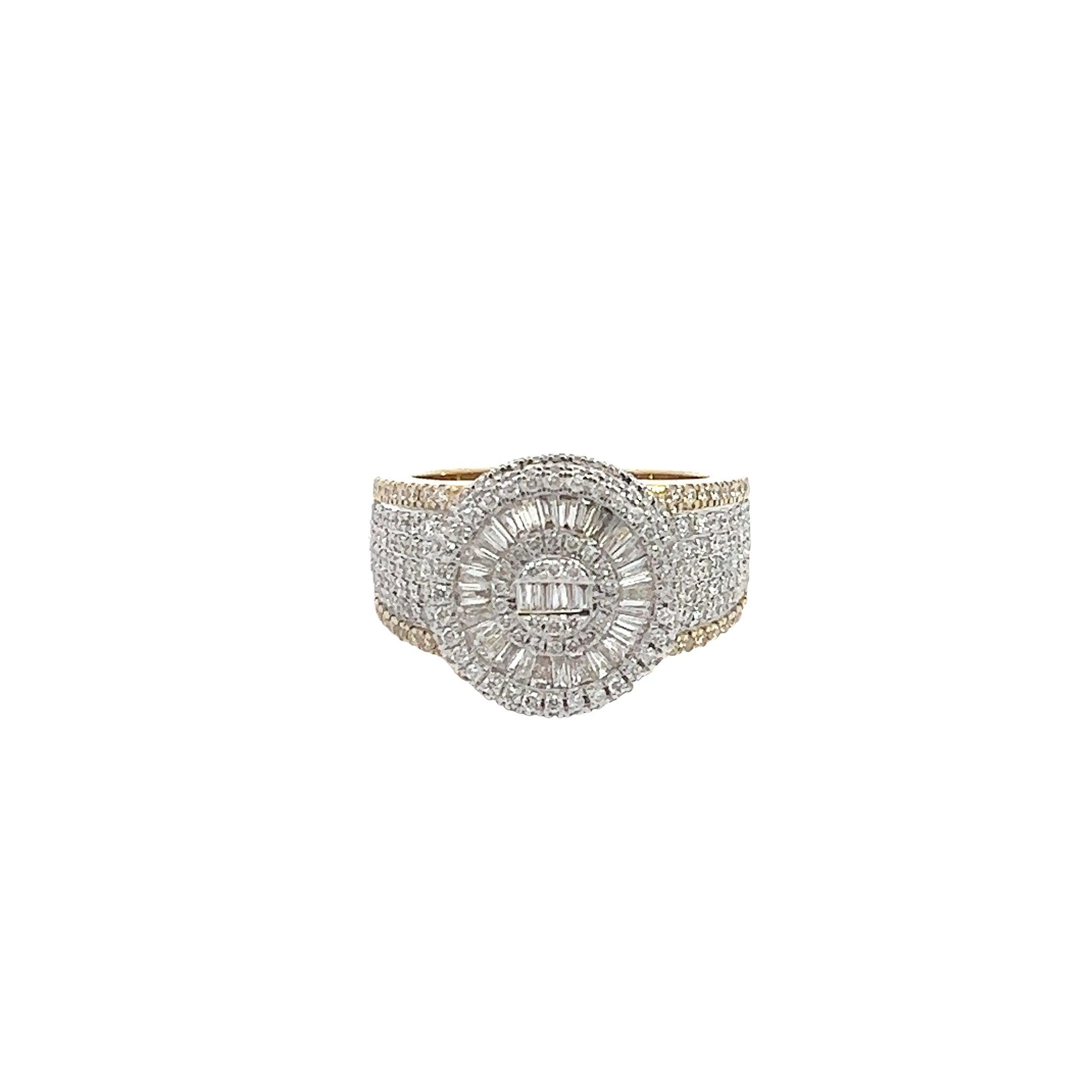 10K GOLD ROUND AND BAGUETTE DIAMOND RING 2.73 CT OMI Jewelry