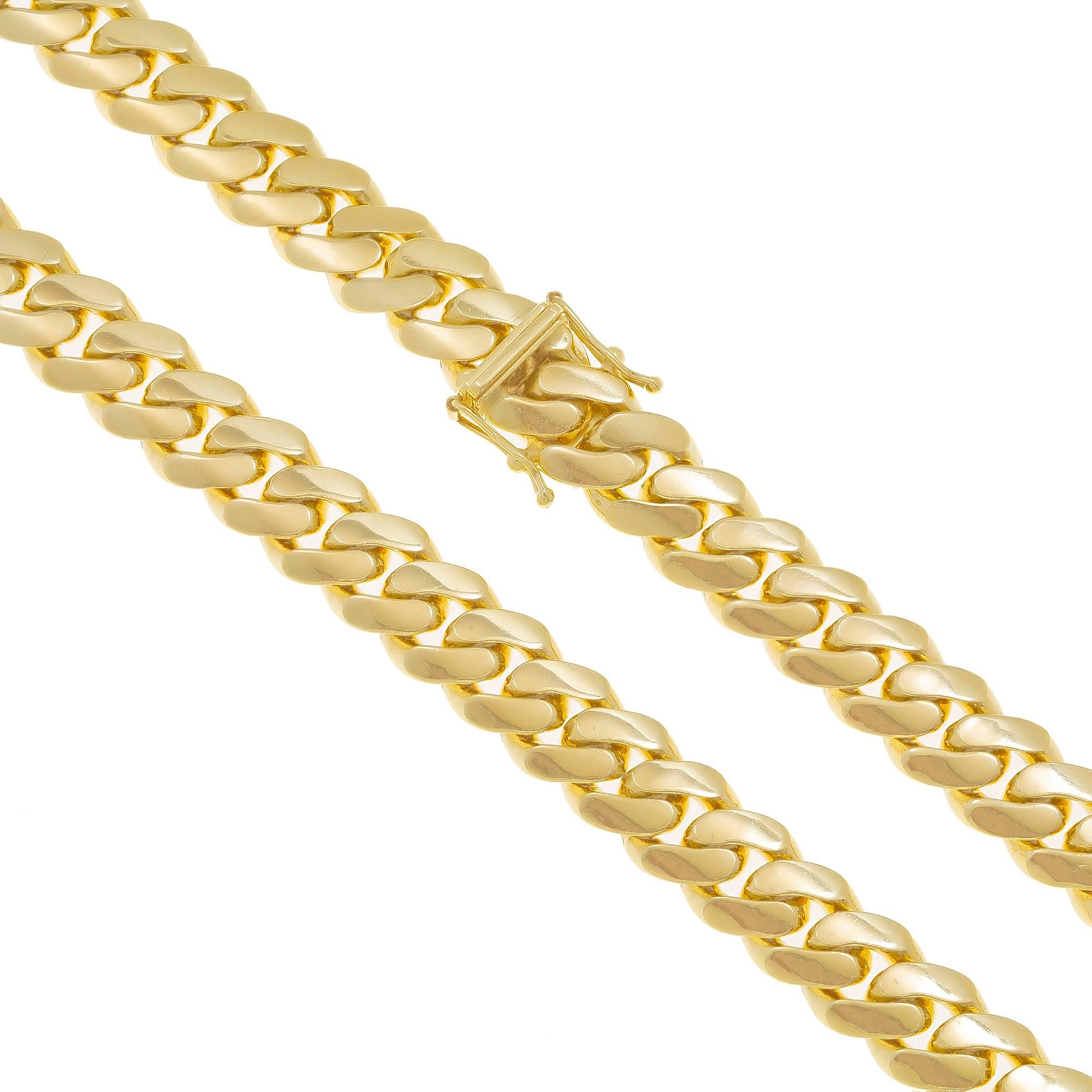 14K GOLD 9MM CUBAN LINK CHAIN
