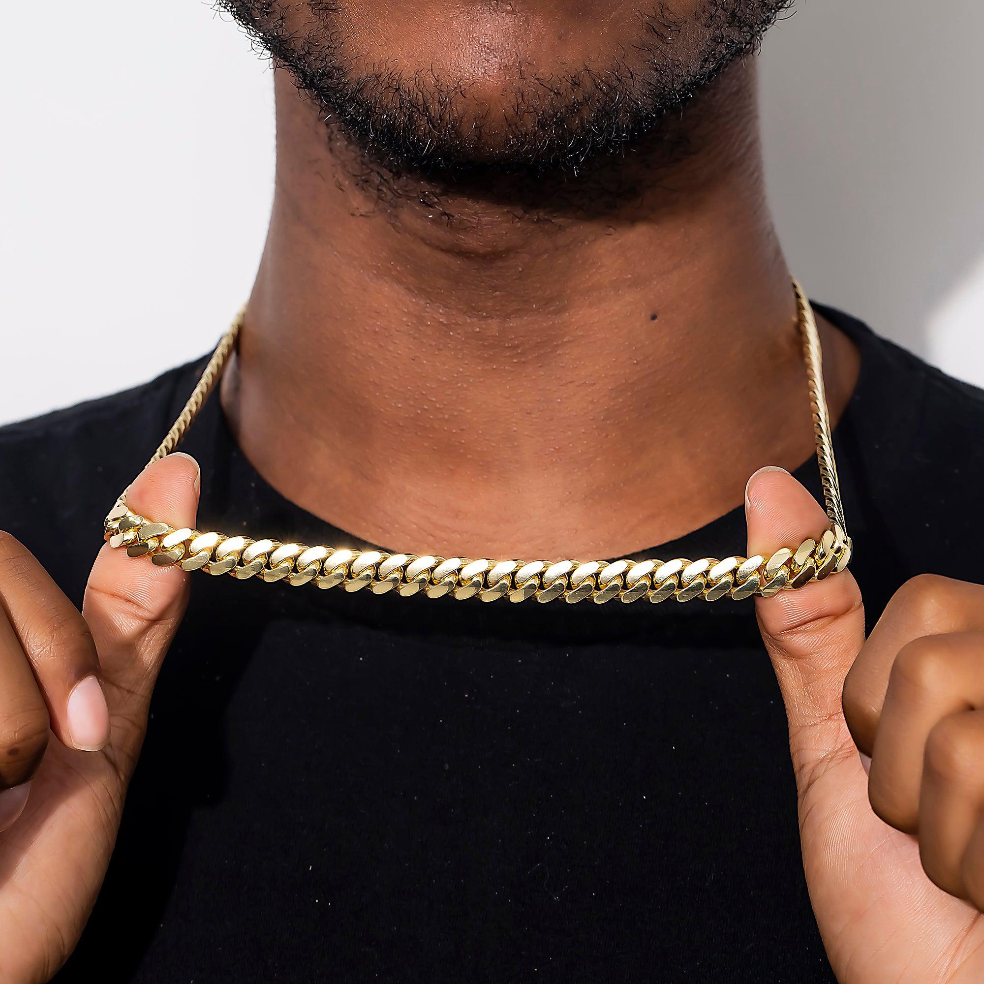 14K GOLD 9MM CUBAN LINK CHAIN