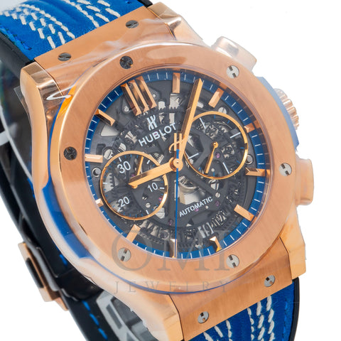 Hublot Classic Fusion Aerofusion 18K King Gold Limited Edition 525.OX.0129.VR Skeleton Dial