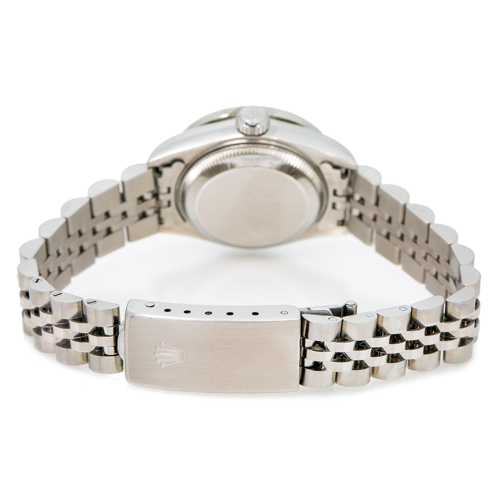 Rolex Datejust 26MM 6917 White Mother of Pearl Diamond Dial Diamond Bezel Stainless Steel Jubilee Bracelet