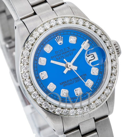 PPL AD - Rolex Lady-Datejust 6917 26MM Blue Diamond Dial With Diamond Bezel
