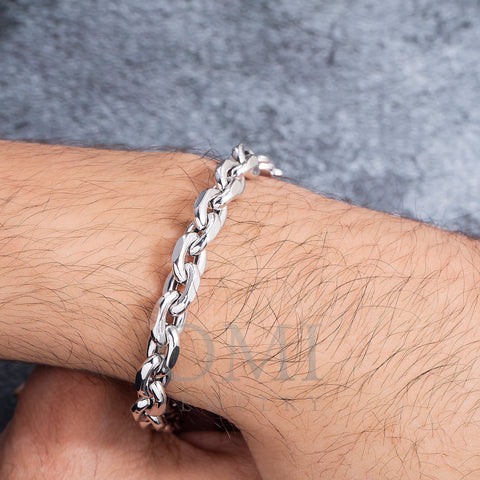 Buy 14k Solid Gold Bracelet, Rolo Chain Bracelet for Man, Silver Belcher  Chain Wristlet, Minimalist Bracelet for Men Online in India - Etsy
