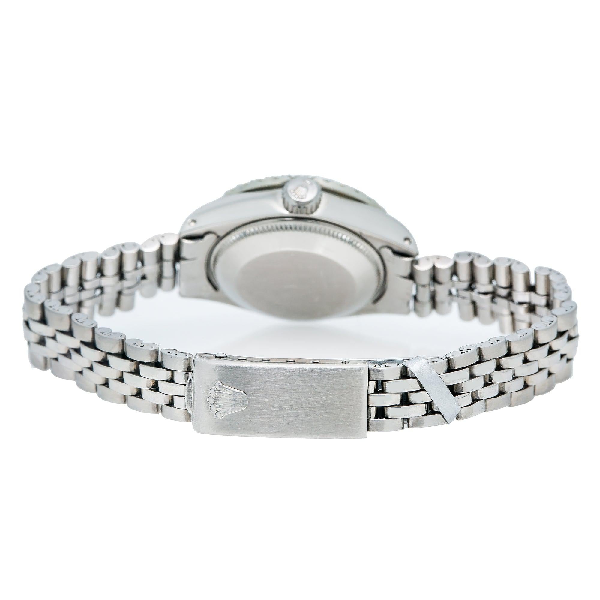 Rolex Datejust 26MM 69174 Turquoise Diamond Dial Diamond Bezel Stainless Steel Jubilee Bracelet