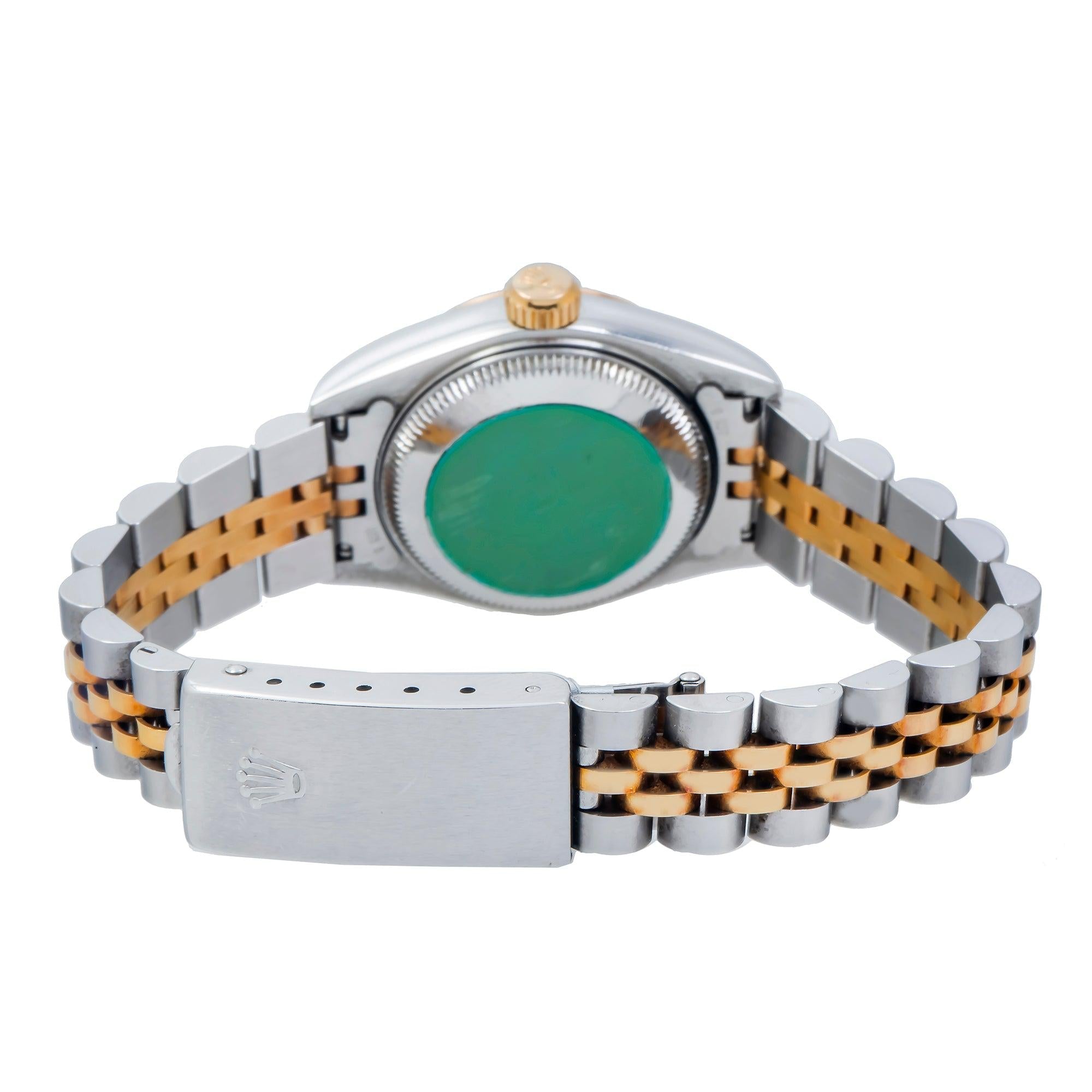 Rolex Datejust 26MM 6917 Champagne Dial Fluted Bezel Two Tone Yellow Gold Jubilee Bracelet