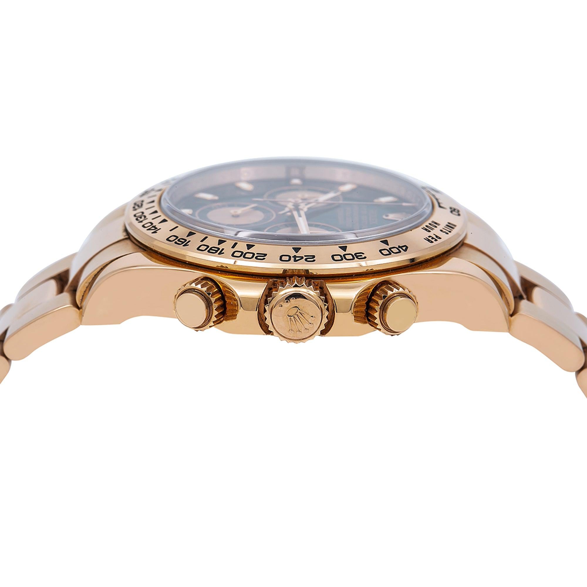 Rolex Cosmograph Daytona 40MM 116505 Black Dial Tachymeter Bezel 18K Rose Gold Oyster Bracelet