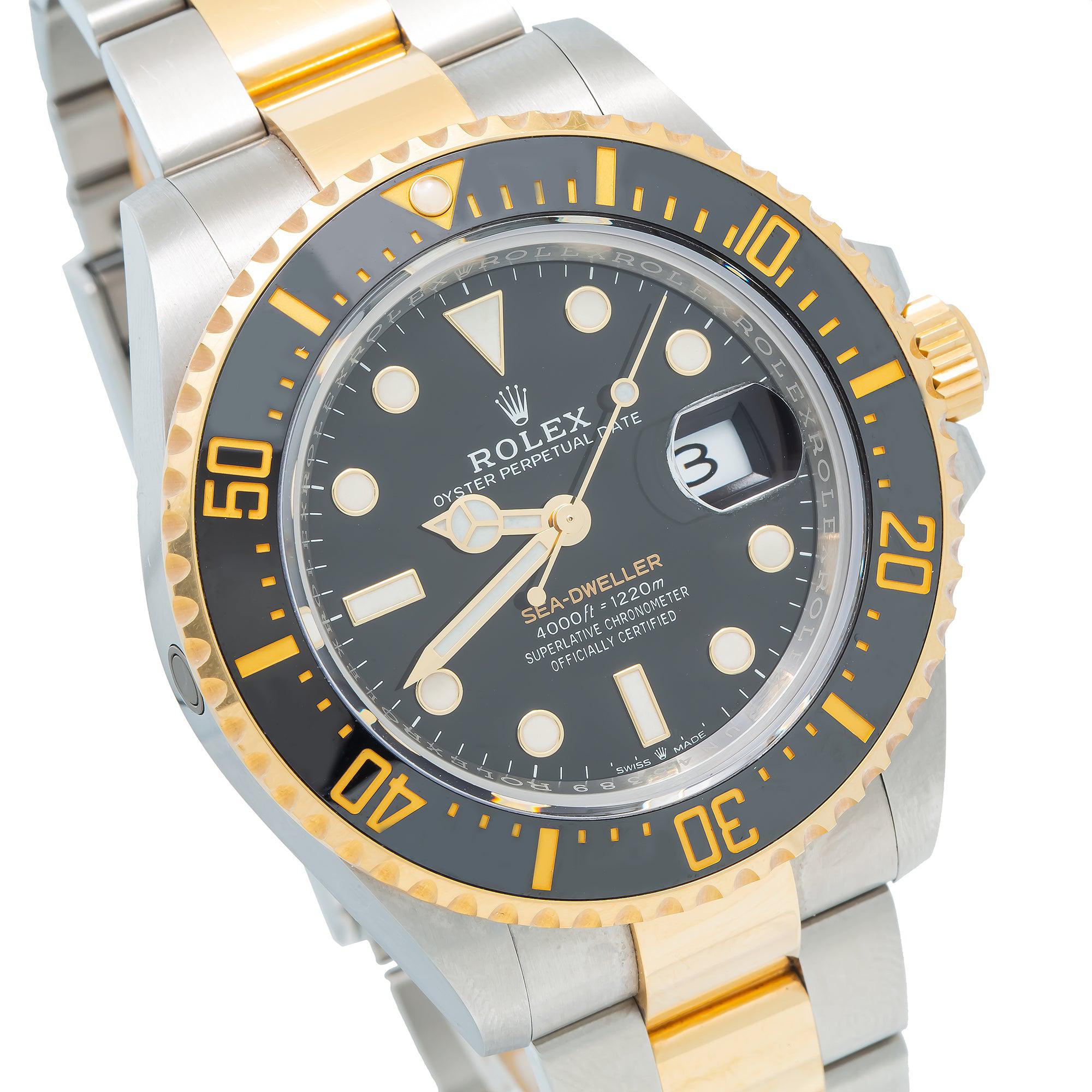 Rolex Sea-Dweller 43MM 126603 Black Dial Black Ceramic Bezel Two Tone Yellow Gold Oyster Bracelet