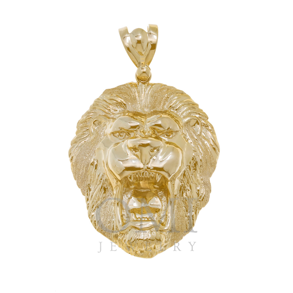 10K GOLD LION HEAD PENDANT 28.2G