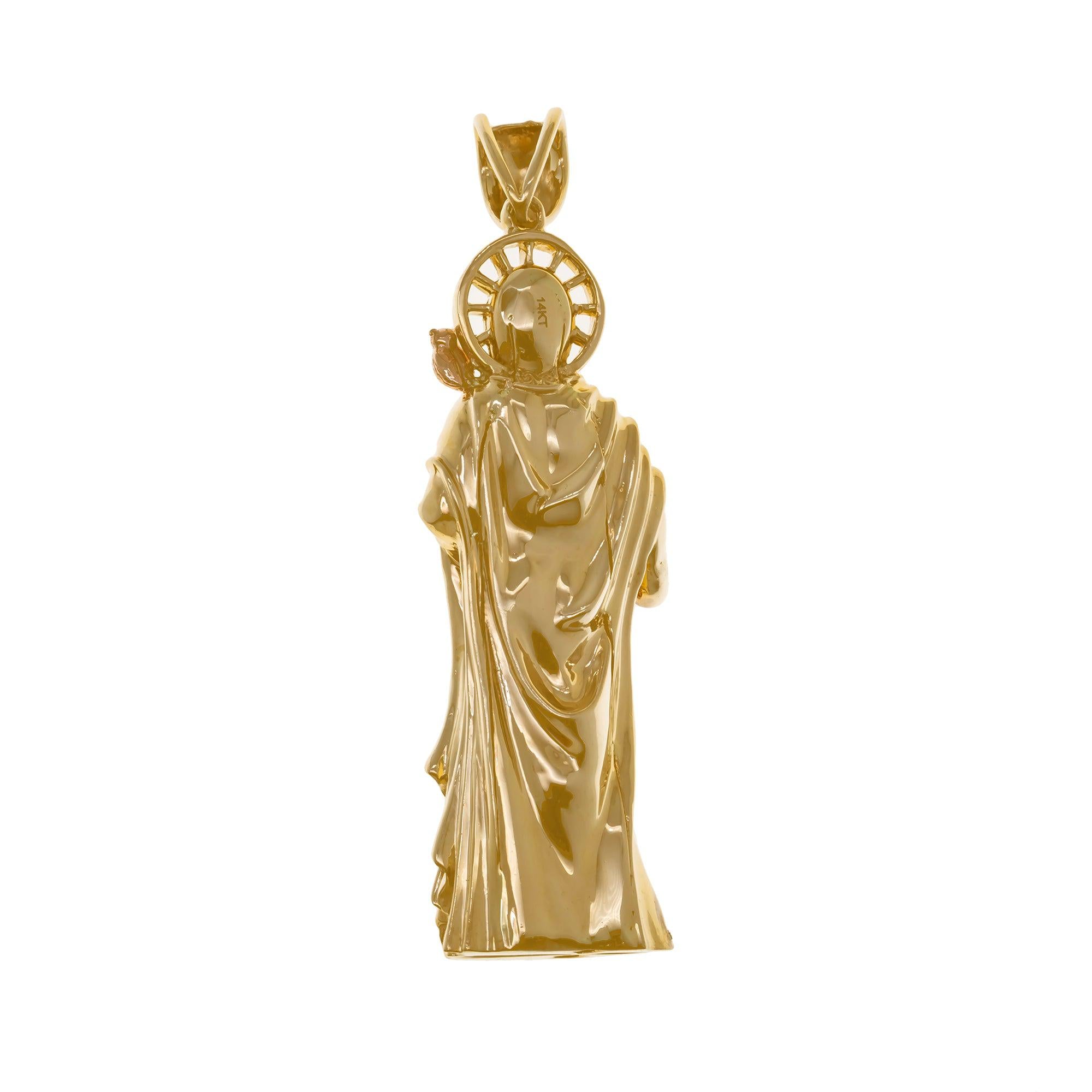 10K GOLD TRI-COLOR GRIM REAPER PENDANT 36.0G