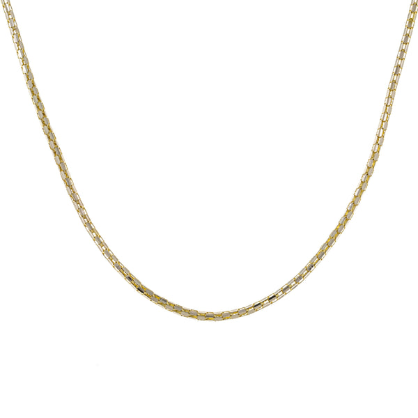 14K GOLD DIAMOND CUT 2MM BOX CHAIN - OMI Jewelry